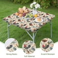 thumbnail image 4 of Beige Chicken Floral Pattern Square Fitted Tablecloth with Elastic Edge,Square Table Cover,Washable Elastic Table Cover for Home Kitchen Party Decor 36"x36", 4 of 6