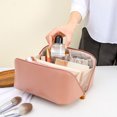 thumbnail image 2 of Bolsa de Tocador, DAQI Portátil Bolsa de Aseo de Viaje con Múltiples Compartimentos para Mujer Accesorios y Maquillaje, Cepillos, Botella ,resistente al agua,artículos de tocador ect.(Rosa) Zefei Wu 9024735068990, 2 of 5
