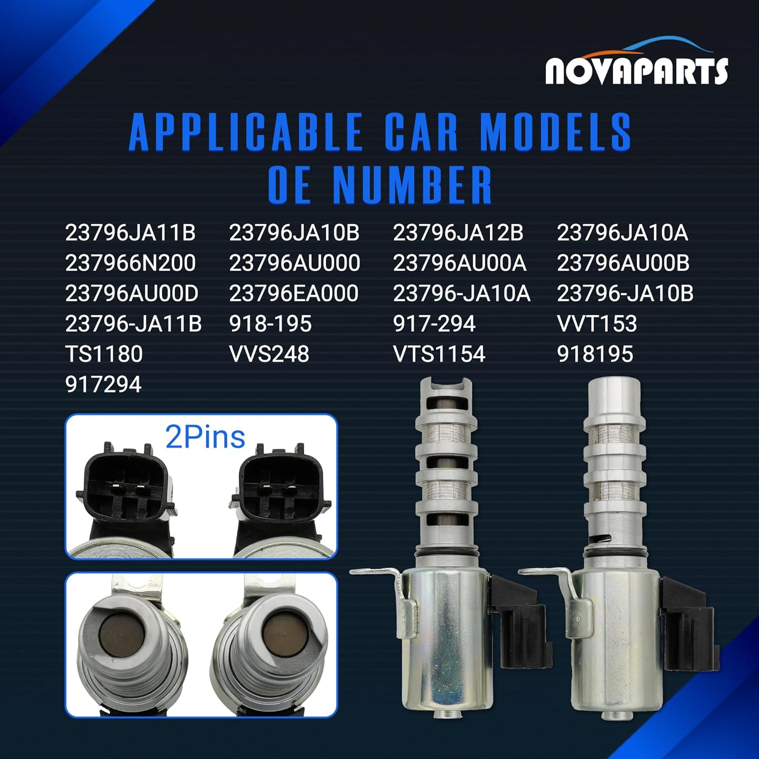 918-195 917-294 Left & Right Engine Variable Valve Timing VVT Solenoid Compatible with Nissan Altima Maxima Murano Pathfinder Quest Infiniti QX60 JX35 3.5L