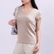 thumbnail image 4 of Mujeres Manga Corta Tops Casual, Color Sólido Cuello en V, Camiseta Casa Blusas para Mujeres, 4 of 7