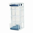 thumbnail image 4 of Homz® 5 Drawer Wide Tower, Plastic White Frame with Clear Drawers, Set of 1, 4 of 6