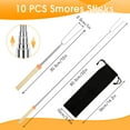 thumbnail image 2 of RYLZXMarshmallow Roasting Sticks, Telescoping Smores Sticks for Open Fire Pit, Marshmallow Toasting Barbecue Forks Smores Skewers for Campfire Camping  Hot Dog Bonfire Grill 32 inch 8pack, 2 of 7