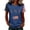 Blue, variant on MEICHEN Women's Printed Tops Short Sleeves Blouse Tops Women's Blouse Short Sleeve T Shirt Round Neck T Shirt