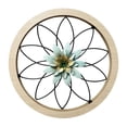 thumbnail image 1 of Art Mural Rond Style Ferme avec Bois et Métal pour Décoration Intérieure de la Maison, 1 of 3
