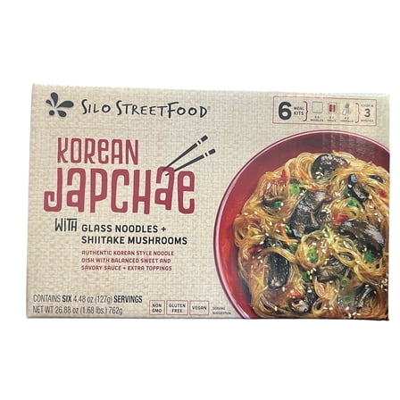 Silo Street Food Korean Japchae Authentic Korean Style Gluten Free Vegan 6-count 4.48 oz