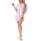 thumbnail image 2 of Camisón T-shirt de mujer Inspire Chic, vestido de pijama, colorido, a rayas, con mangas cortas, bata de noche, talla L, arcoíris claro, 2 of 6