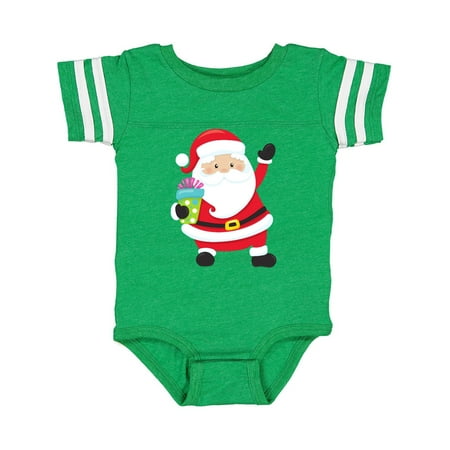 

Inktastic Santa Claus Smiling Santa Santa With Presents Gift Baby Boy or Baby Girl Bodysuit