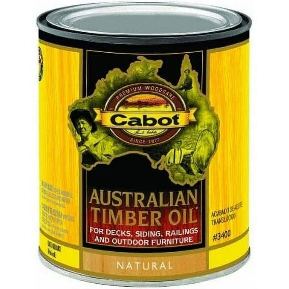 Cabot 140-3400 QT 1 Quart Natural Australian Timber Oil For Outdoors