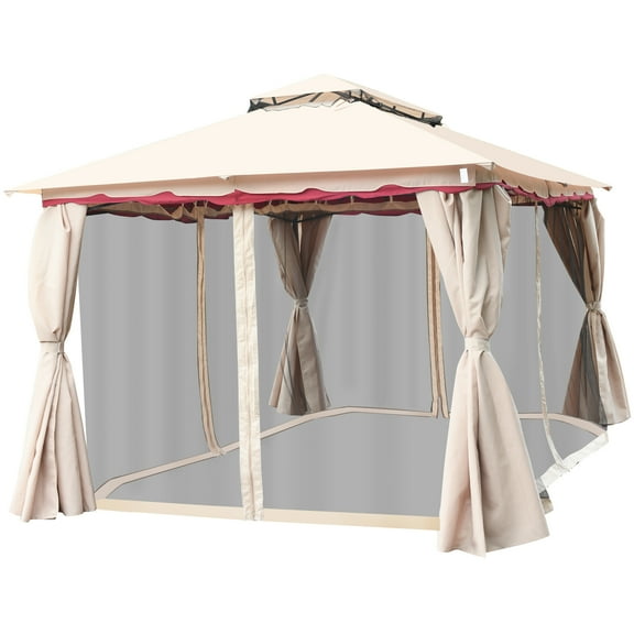 Topbuy 13’ x 10’ Outdoor Canopy Gazebo, Sun-proof & Drizzle-proof