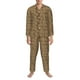 thumbnail image 3 of Balery Leopard Print Brown Pijama para Hombre de Dos Piezas con Manga Larga, Conjunto de Dormir y Descanso Suave con Bolsillos-Large, 3 of 7