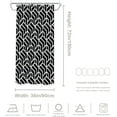 thumbnail image 5 of Black and White Decor Shower Curtain,Modern Geometric in Black and White Bathroom Decor Polyester Fiber Plastic Rings Quick-Drying Waterproof for Bathtubs/Bathroom, 72x36 inches, 5 of 6