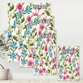 thumbnail image 4 of Designart ' Vintage Blue and Pink Wildflowers ' Traditional Canvas Wall Art Print, 4 of 4