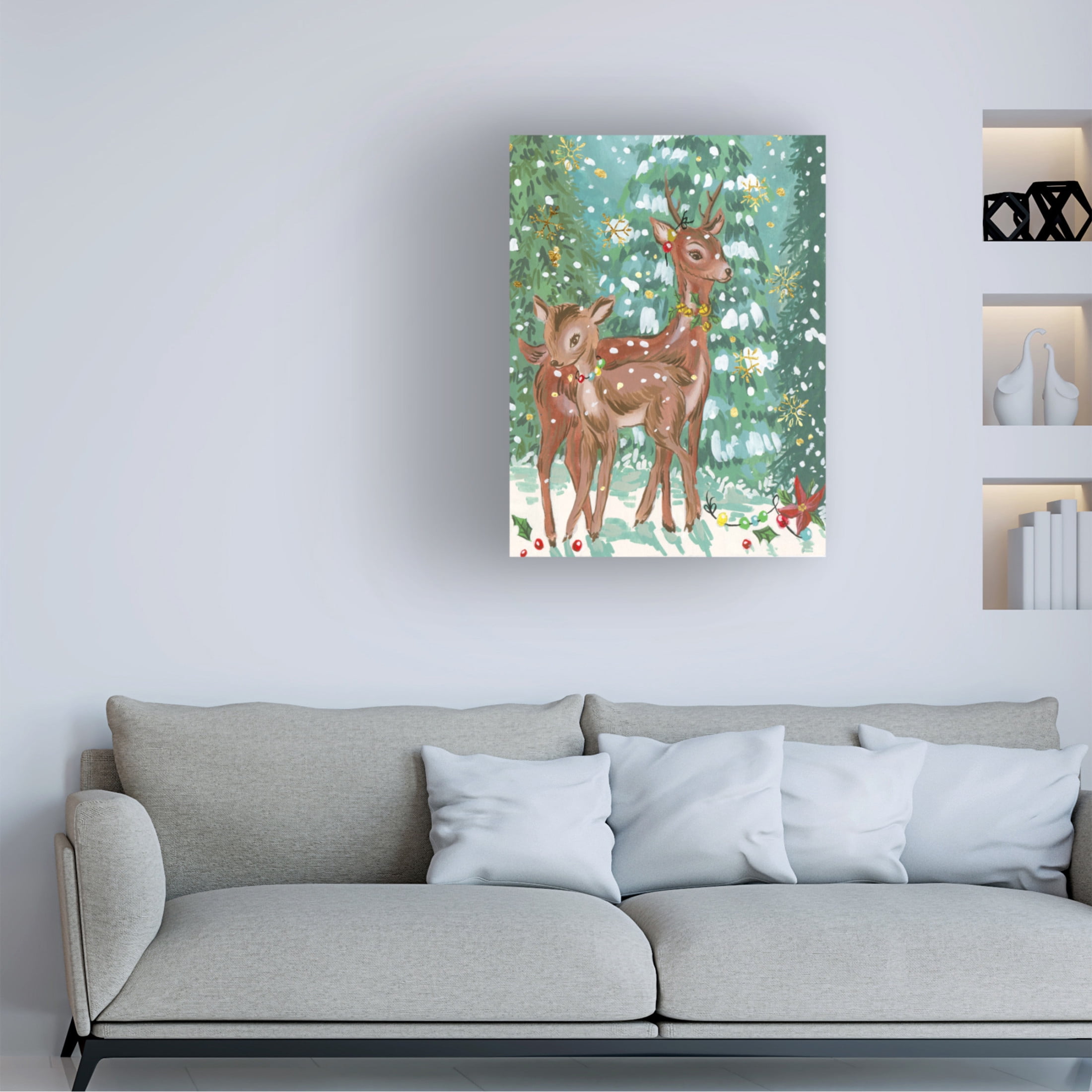 Trademark Fine Art Melissa Wang Doe and Fawn II Canvas Wall Art