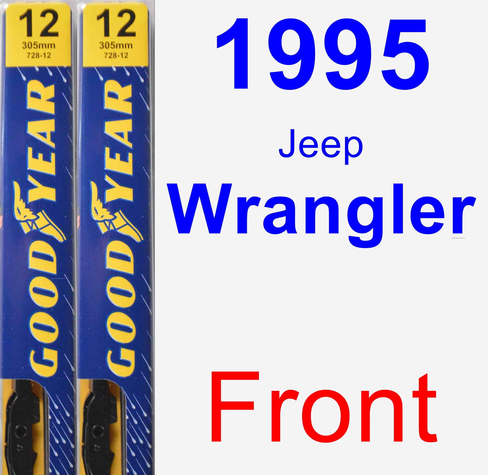 1995 Jeep Wrangler Wiper Blade Set/Kit (Front) (2 Blades) - Premium -  