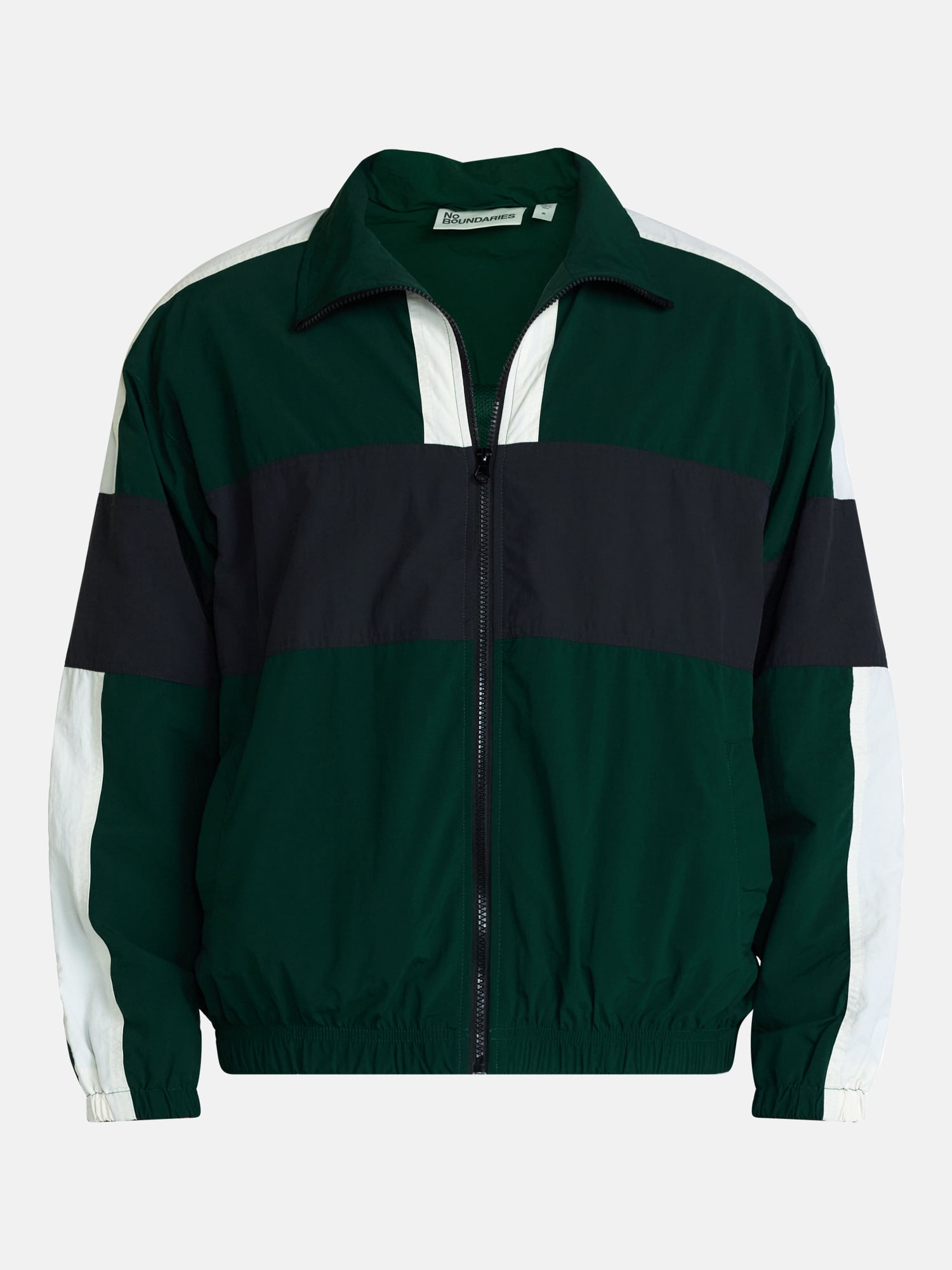 No Boundaries Windbreaker Jacket with Long Sleeves, Men's XS-4XLT