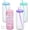 Mixed Colors, variant on 20 oz Acrylic Snowglobe Tumbler, 4 Pack Double Wall Snow Globe Cups with Pre Drilled Hole, Plastic Mason Jar Cups Can for Snow Globe Glitter DIY (Clear)