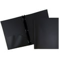 thumbnail image 2 of Plastic Folder with Pockets Prongs Colored Folders in Assorted Colors with Fasteners A4 Clip Folder, Colored Plastic File Holder, Pocket Folder with Prongs School Office Document Folder(Black), 2 of 9