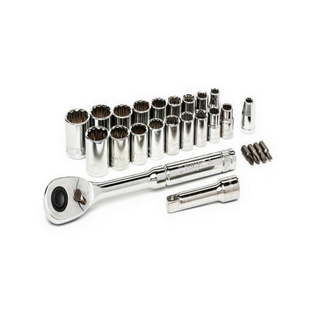 

Crescent 3/8 in. drive Metric and SAE 12 Point Mechanic s Tool Set 25 pc