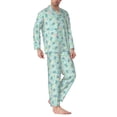 thumbnail image 2 of Fotbe Sea Turtle Pijama de Hombre con Estampado de Manga Larga, Conjunto de 2 Piezas, Ropa de Dormir Suave y Cómoda con Bolsillos-Small, 2 of 7