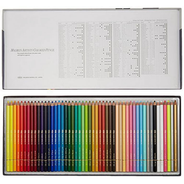 Holbein Artists' Colored Pencils - Assorted Tones, Set of 150, Wood Box 