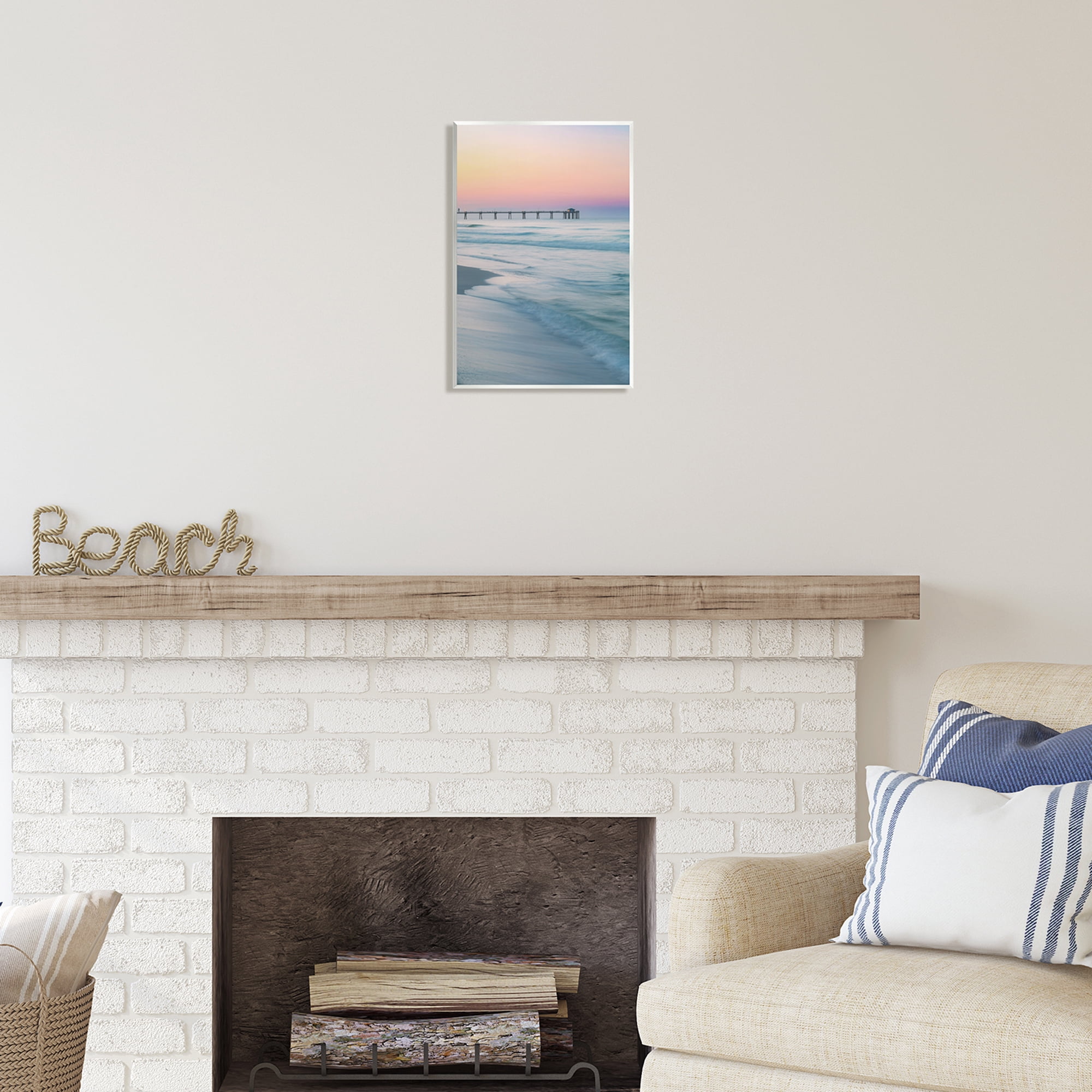 Stupell Industries Beach Waves Photography Landscape Photography Unframed Art Print Wall Art, 10 x 15