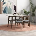 thumbnail image 4 of Aslan Modern Solid Wood Walnut Oval Dining Room Table and Chair Set for 4, 4 of 6