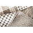 thumbnail image 6 of Chezmoi Collection Sanders 3-Piece Plaid Windowpane Checkered Patchwork 100% Vintage Washed Cotton Quilt Set, Queen Size, 6 of 8