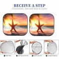 thumbnail image 6 of Haiem Starfish Sunset Sea Beach Windshield Sun Shade: Universal Foldable 2-Piece Car Front Window Sunshade - Blocks Uv Rays, And Reduces Heat,Essential Car Accessory Large, 6 of 7