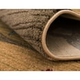 thumbnail image 6 of 7' x 10' Tan Brown and Beige Vintage Striped Rectangular Area Throw Rug, 6 of 8