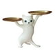 thumbnail image 3 of Bandeja de resina para gatos, adorno de estatua, bandeja para llaves de entrada, decoración de escultura de gatito (beige) Hugtrwg  Libre de BPA, 3 of 9