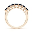 thumbnail image 2 of ANGARA Natural Half Eternity Seven Stone 1.54 ct Blue Sapphire Wedding Band in 14K Rose Gold for Women (Size-3.5mm) | September Birthstone, Anniversary, Jewelry Gift for Women | Natural Sapphire Ring, 2 of 10