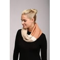 thumbnail image 3 of Women's Warm Pastel Stripe Infinity Scarf Beige, 3 of 3