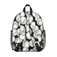 thumbnail image 3 of Baseball Pattern Backpack Backpack for School,Schoolbag with Adjustable Shoulder Straps & Padded Back,13.8"x11.4"x6", 3 of 6
