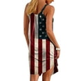 thumbnail image 4 of Skksst Womens Sleeveless Maxi Dress Independent Day American Flag Print Loose Dress, 4 of 4
