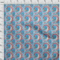 thumbnail image 4 of oneOone Viscose Jersey Turquoise Blue Fabric Asian Tie And Dye Dress Material Fabric Print Fabric By The Yard 60 Inch Wide, 4 of 4