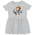thumbnail image 3 of Inktastic Cute Teddy Bear Pilot in Airplane Girls Toddler Dress, 3 of 5