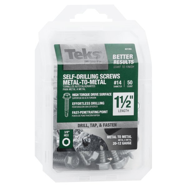 ITW BRANDS Teks 14 x 11/2Inch SelfTapping Drill Point Screw with