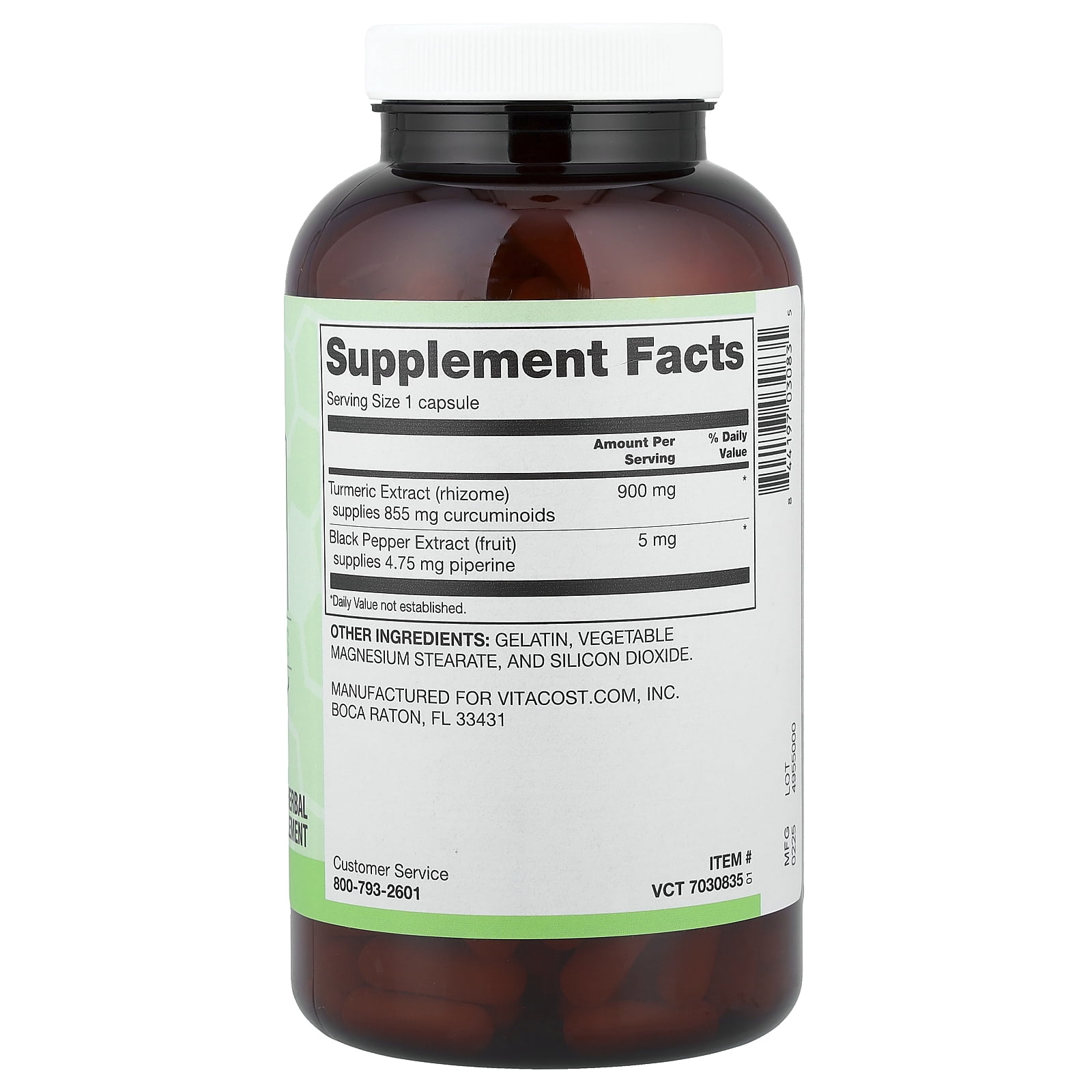 Vitacost Synergy®, Turmeric Extract, Featuring BioPerine®, 240 Capsules
