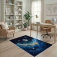 thumbnail image 2 of ODIKA Large Nebula Galaxy Starry Planets Motif Planetary Stars Themed for Home Office, Gaming Room, Under Desk, Non-Slip Chair-Friendly, 2 of 7