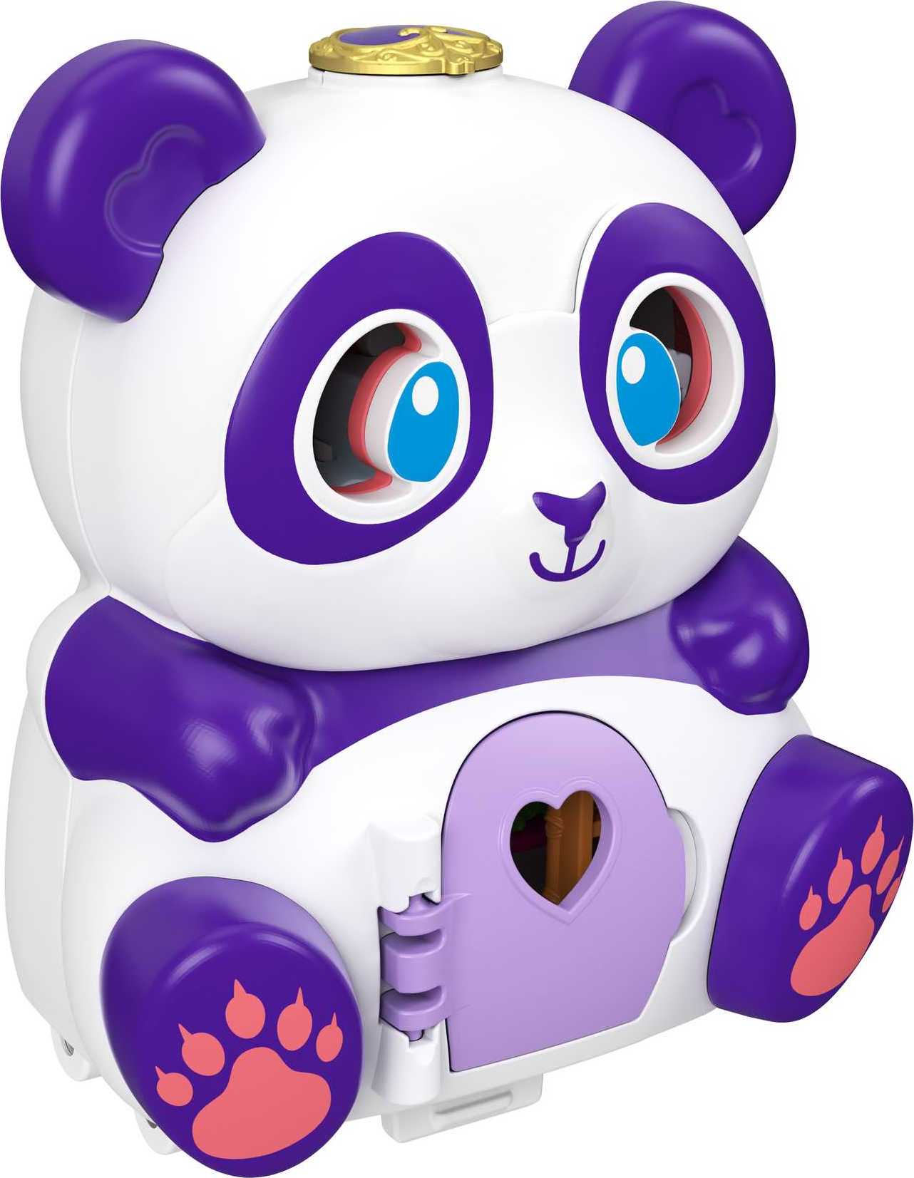 Polly Pocket Flip & Find Panda Compact, Micro Doll, Pet & Accessories, Travel Toy with Flip Bottom - image 5 of 7