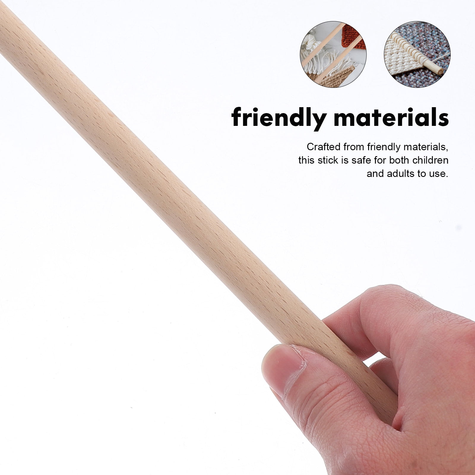 Luxshiny 10Pcs Wooden Stick Khaki Beech Wood for Crafting Educational Activities