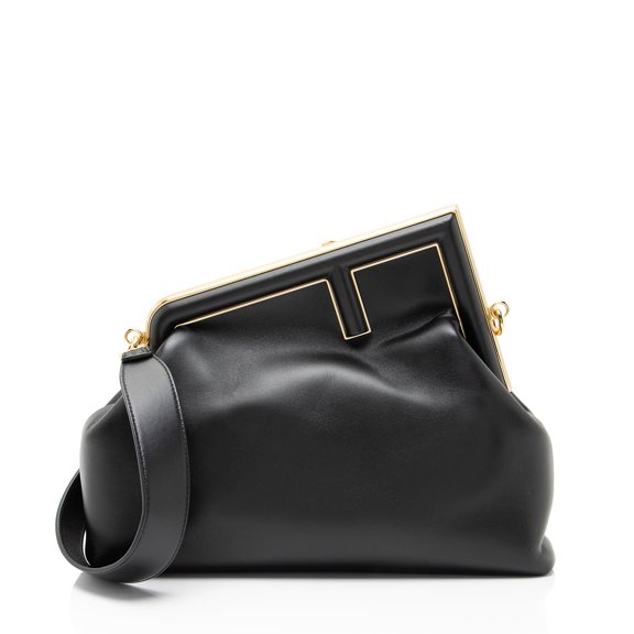 Pre-Owned Fendi Lambskin Fendi First Medium Shoulder Bag
