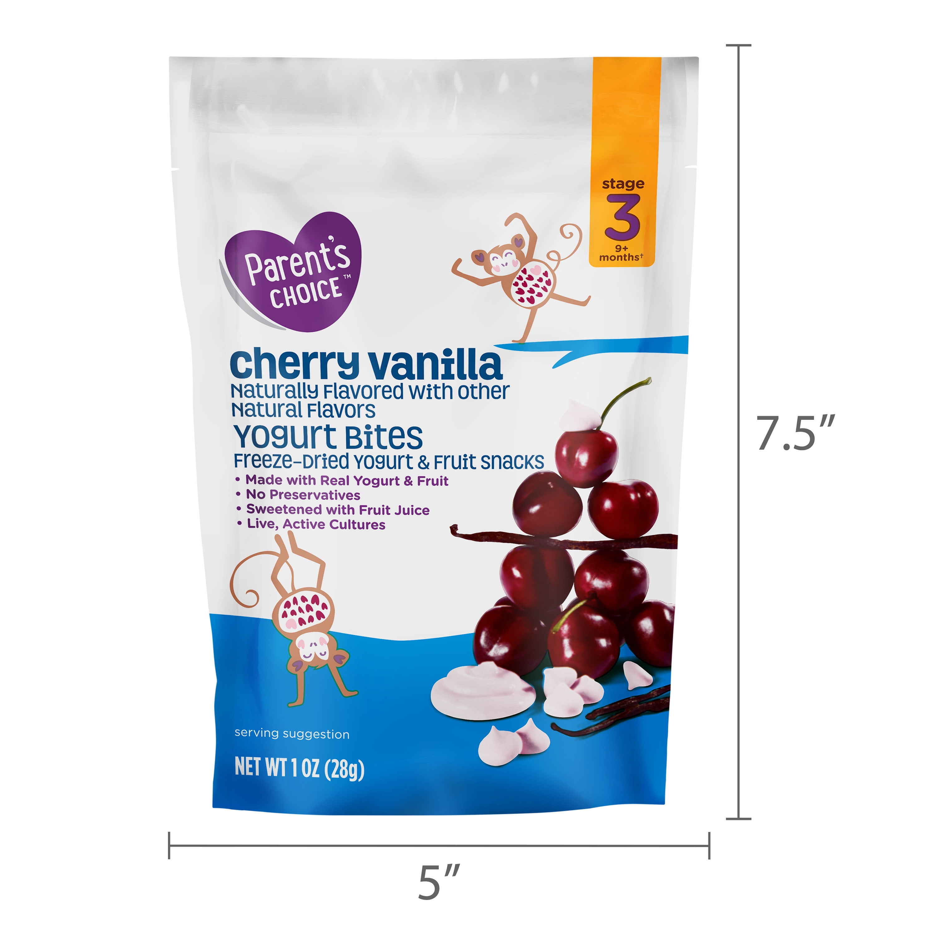 Parent's Choice Yogurt Bites, Cherry Vanilla, Stage 3, 1 oz