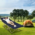 thumbnail image 5 of Hersunpl 28" Camping Cot Folding Portable Outdoor Bed Heavy Duty Cot w/ Mattress & Carry Bag 600 lbs Capacity for Adults Blue, 5 of 10