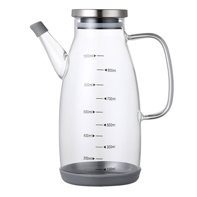 Dispensador de aceite Botella Dispensador de aceite de oliva con pico antigoteo y antideslizante para cocinar ensalada, barbacoa, barbacoa
