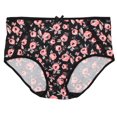 thumbnail image 6 of Delta Burke Intimates Women's Plus Size Sexy Classic High Rise Brief Panties (5Pr) (X-Large, Hot Pink Black Florals), 6 of 13