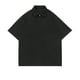 thumbnail image 1 of Camisa Elvqul Caballero de Color Sólido Manga Corta Casual Negro con Solapa, 1 of 3