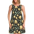 thumbnail image 1 of Balery Octopuses And Leaves Vestidos de verano para mujer con estampado: vestido holgado sin mangas, vestido playero informal y cómodo para días calurosos., 1 of 7