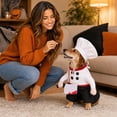 thumbnail image 5 of Dog Chef Halloween Costume - Halloween Scary Dog Costume with Knife and Hat, Pet Cosplay Outfit with Arms, Trimmable Hook & Loop Fastener for Fitting Small Medium Large Dogs, 5 of 7