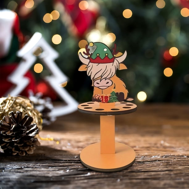 Fiudx Clip para Billetes de Árbol de Navidad de Yak, Diseño de Madera de 10 Agujeros, Duradero y Decorativo, Ideal para Tarjetas de Regalo, Fácil de Usar, Adorno Navideño, Regalo Considerado, 1 Juego